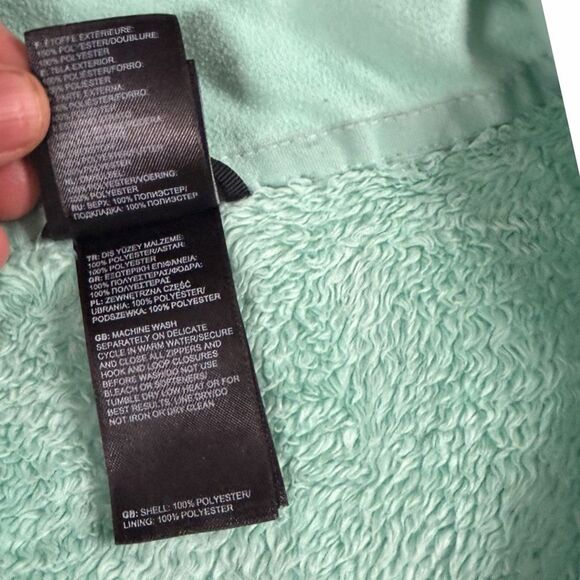 THE NORTH FACE Women’s Mint Green Osito Fleece Full-Zip Jacket Size Large - Picture 11 of 14